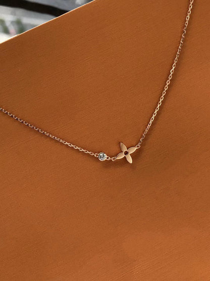 [Kincade Jewelrys]PENDENTIF BLOSSOM OR ROSE ET DIAMANT