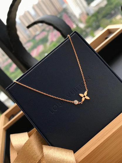 [Kincade Jewelrys]PENDENTIF BLOSSOM OR ROSE ET DIAMANT