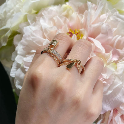 [Kincade Jewelrys]HM KELLY CLOCHETTE DOUBLE RING IN  WITH DIAMONDS