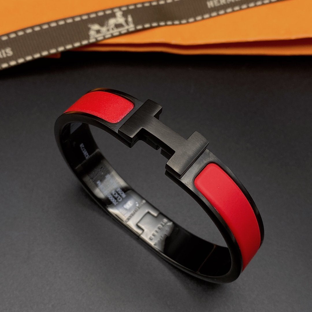 [Kincade Jewelrys] BRACELET CLIC HM SO NOIR ROUGE