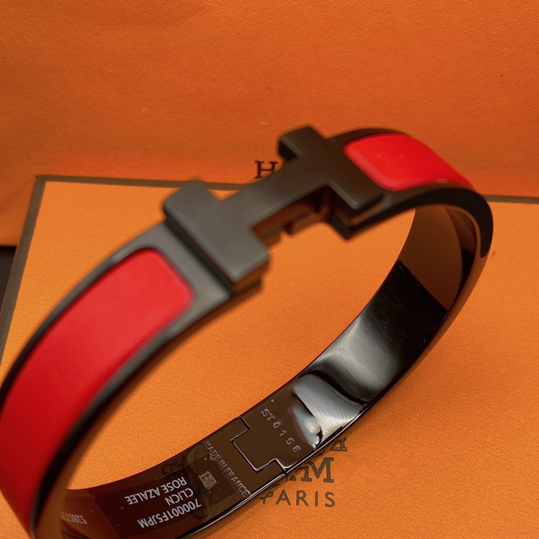 [Kincade Jewelrys] BRACELET CLIC HM SO NOIR ROUGE