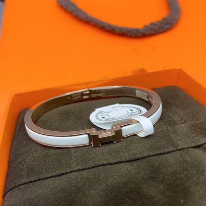 [Kincade Jewelrys] BRACELET CLASSIQUE HM CLIC BLANC ÉMAIL 8 MM