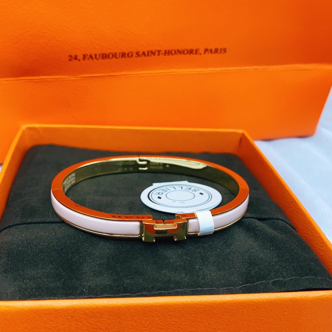 [Kincade Jewelrys]CLASSIC HM CLIC  PINK 8MM ENAMEL BRACELET