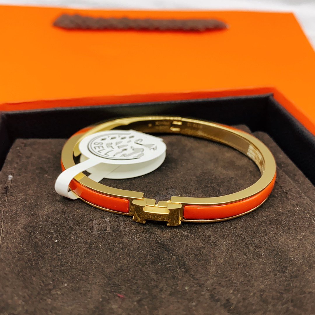 [Kincade Jewelrys]CLASSIC HM CLIC RED 8MM ENAMEL BRACELET