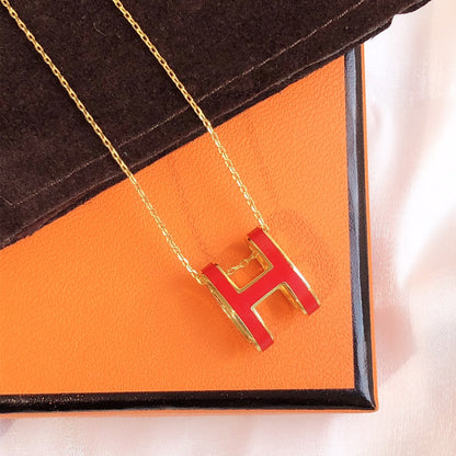[Kincade Jewelrys] Collier en or émaillé rouge HM CLIC