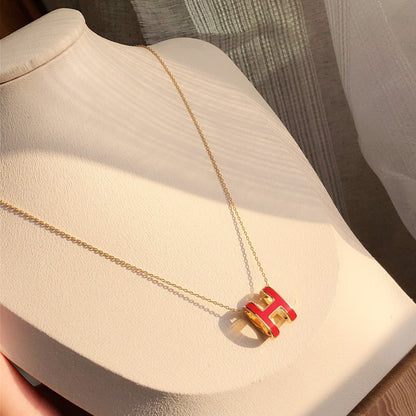 [Kincade Jewelrys] Collier en or émaillé rouge HM CLIC