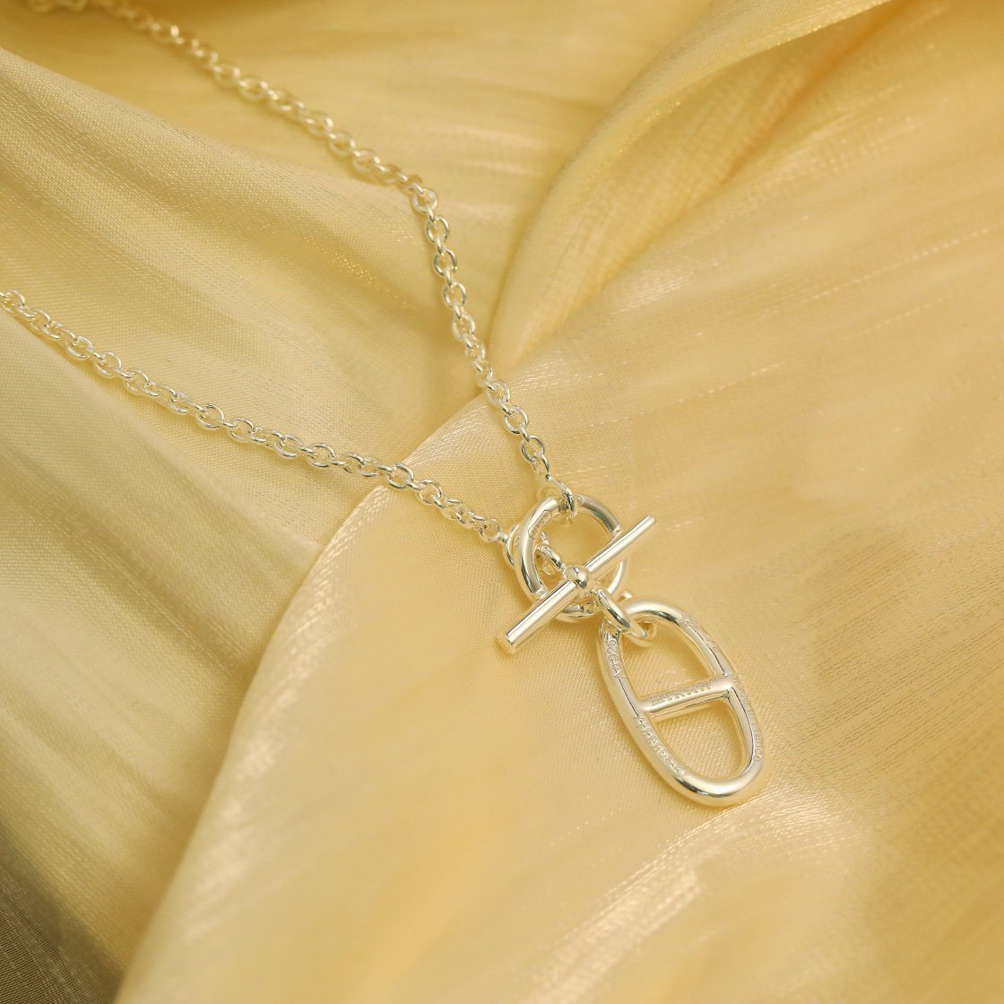 [Kincade Jewelrys] Collier pendentif HM Chaine d'Ancre en argent sterling 