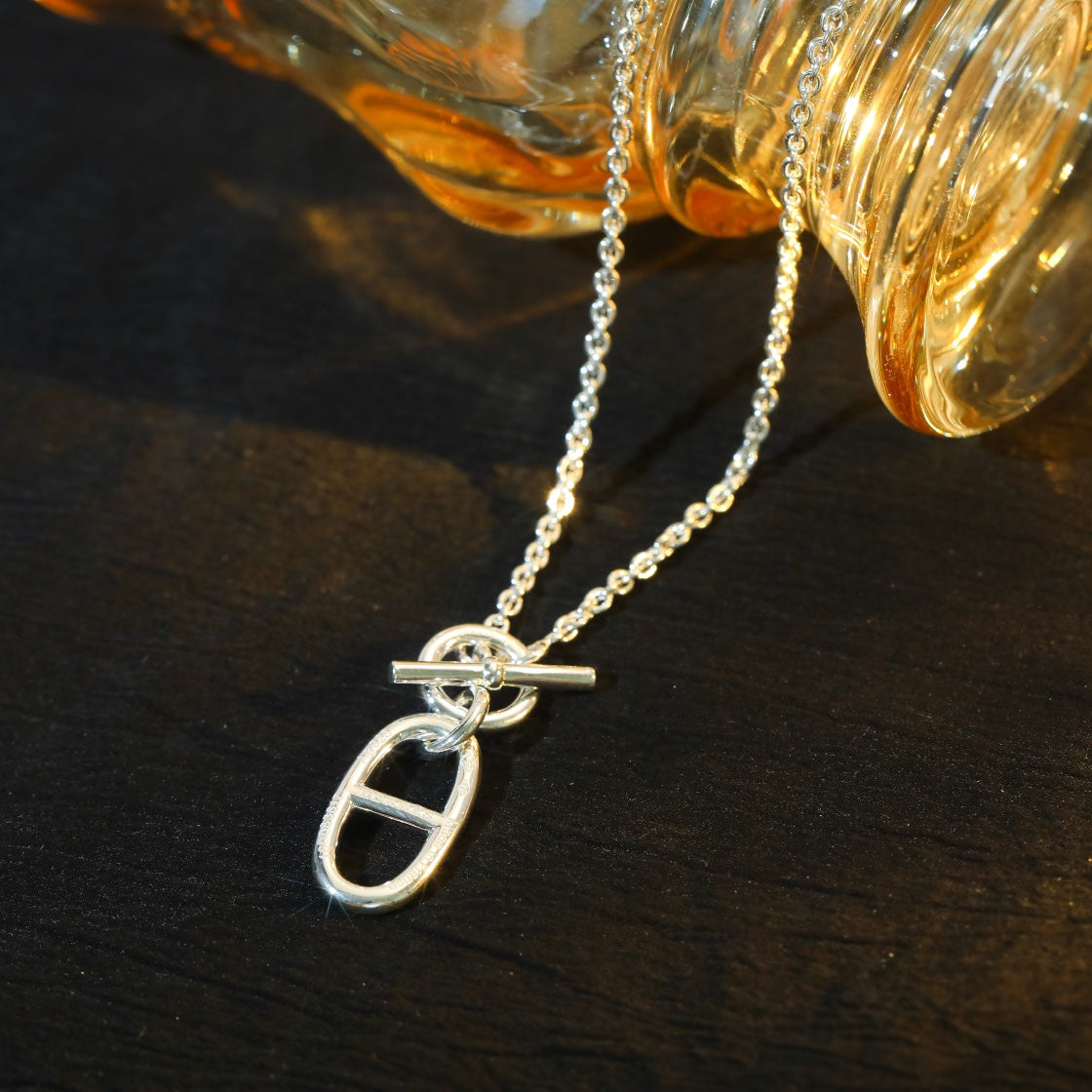 [Kincade Jewelrys] Collier pendentif HM Chaine d'Ancre en argent sterling 