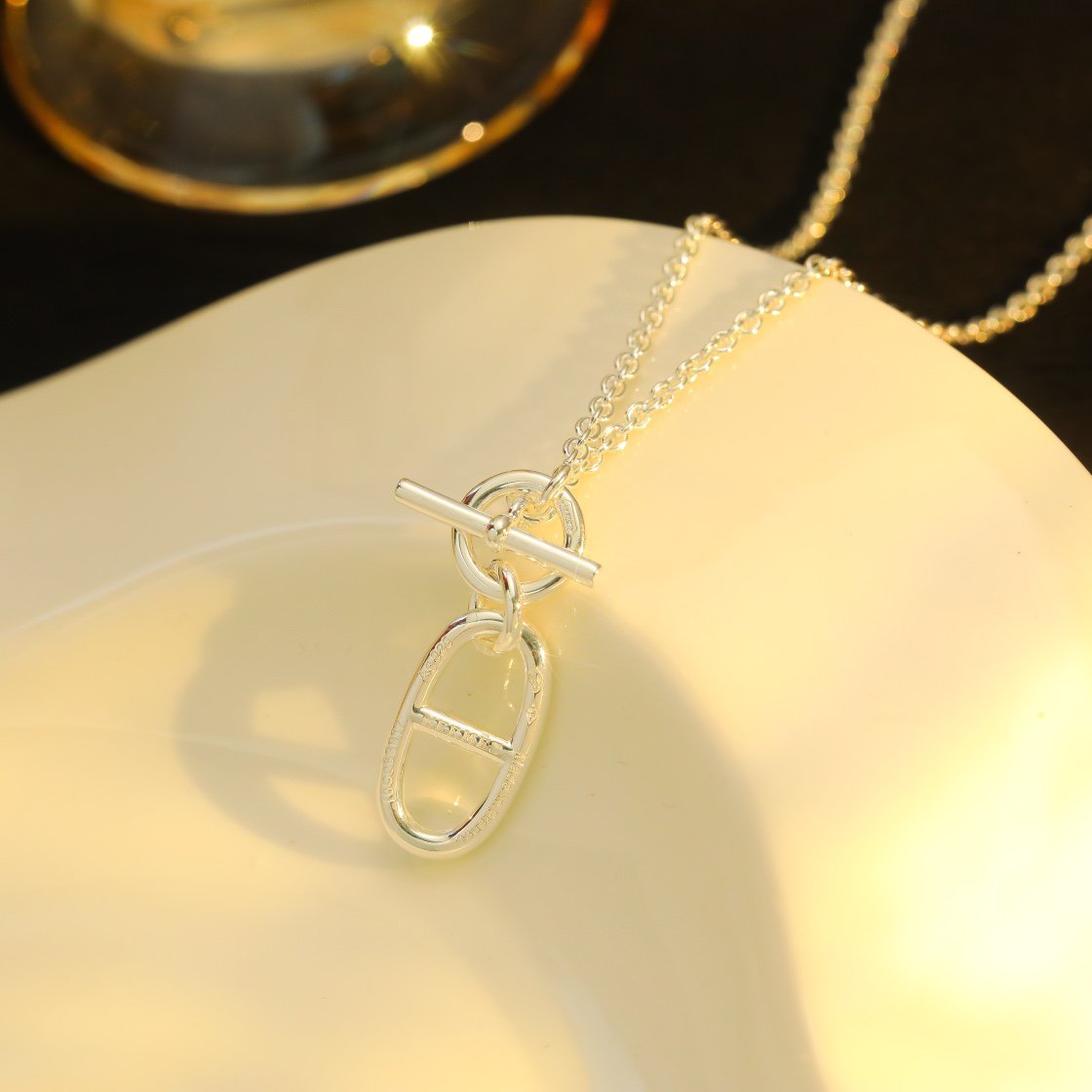 [Kincade Jewelrys] Collier pendentif HM Chaine d'Ancre en argent sterling 