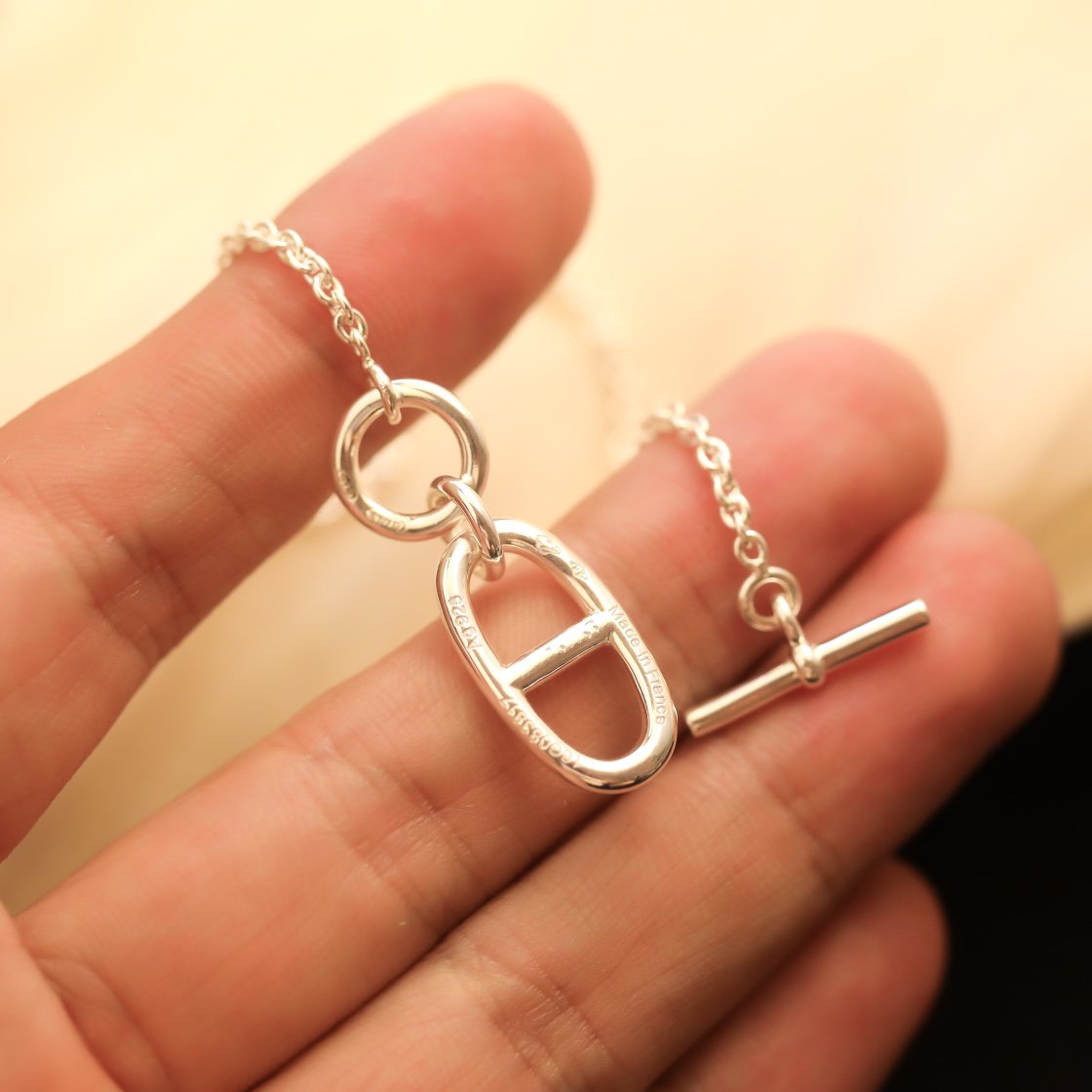 [Kincade Jewelrys] Collier pendentif HM Chaine d'Ancre en argent sterling 