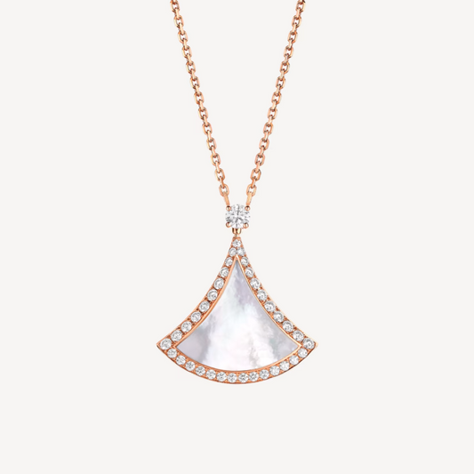 [Kincade Jewelrys] Collier en or rose pavé de diamants Dream Mop