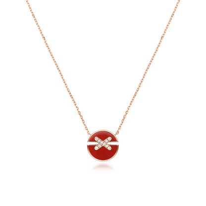 [Kincade Jewelrys] COLLIER JEUX DE DIAMANTS EN OR ROSE