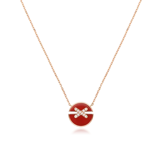 [Kincade Jewelrys] COLLIER JEUX DE DIAMANTS EN OR ROSE