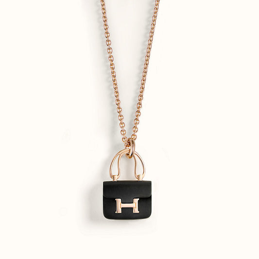 [Kincade Jewelrys] COLLIER PENDENTIF CONSTANCE BLACK EN OR ROSE