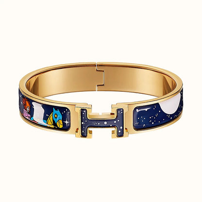 [Kincade Jewelrys]H STAR AND MOON BRACELET 12MM