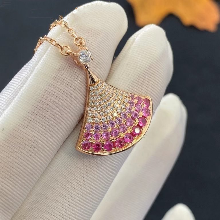 [Kincade Jewelrys] COLLIER DREAM OR ROSE DIAMANT ROSE