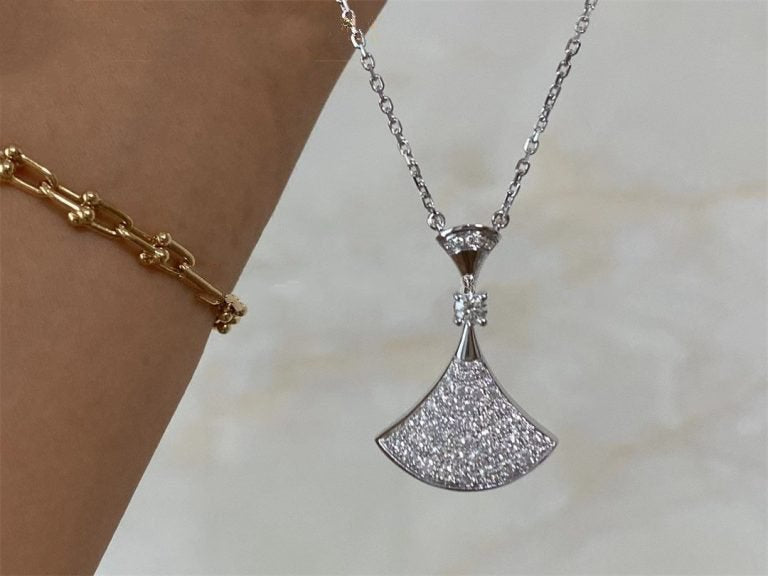 [Kincade Jewelrys]DREAM NECKLACE SILVER FULL DIAMOND