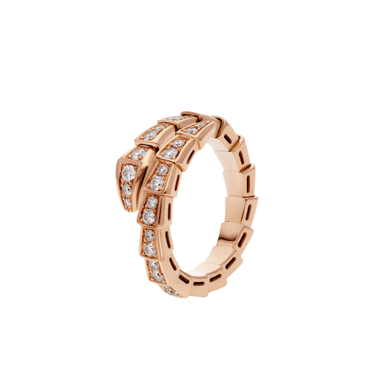 [Kincade Jewelrys] BAGUE SERPENTI OR ROSE PAVÉE DIAMANTS 4MM