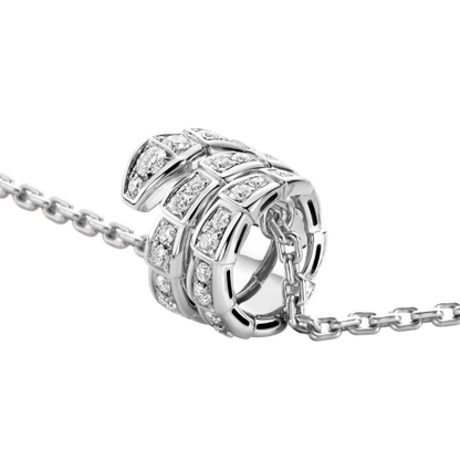 [Kincade Jewelrys]SERPENTI  NECKLACE DOUBLE RING DIAMOND
