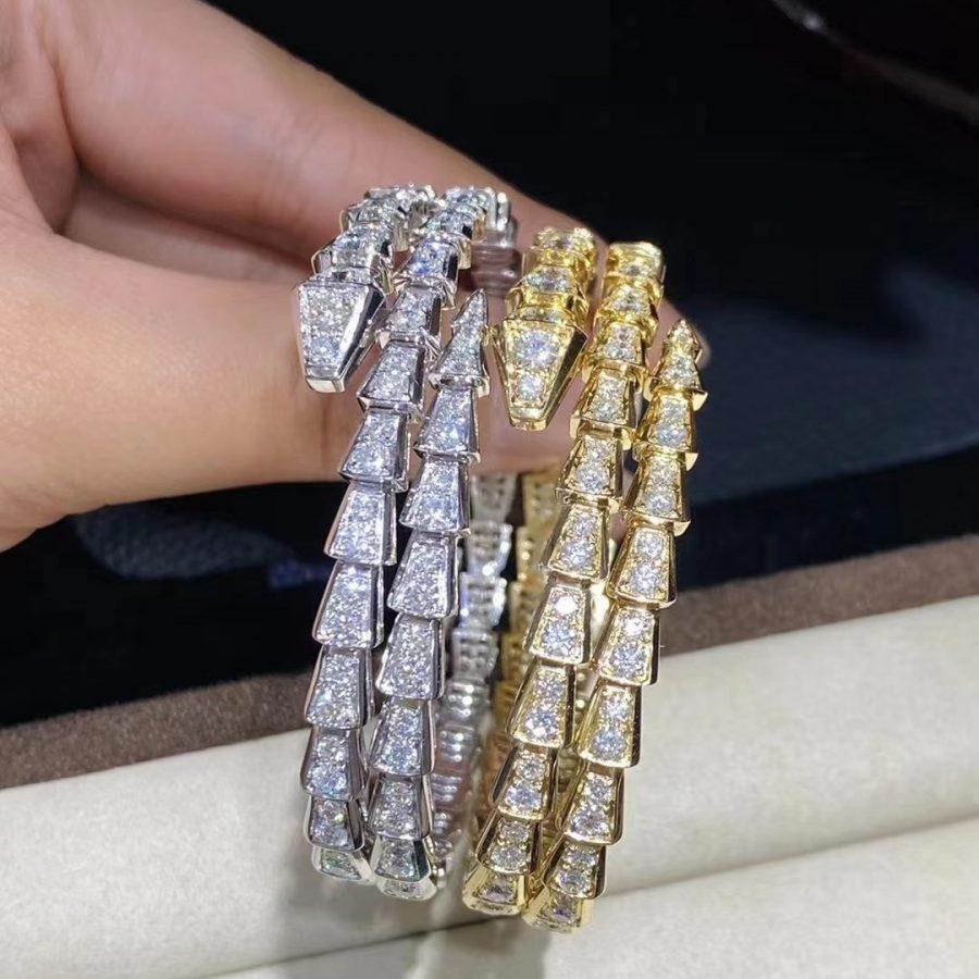 [Kincade Jewelrys] BRACELET SERPENTI OR DIAMANT DOUBLE RANGÉE