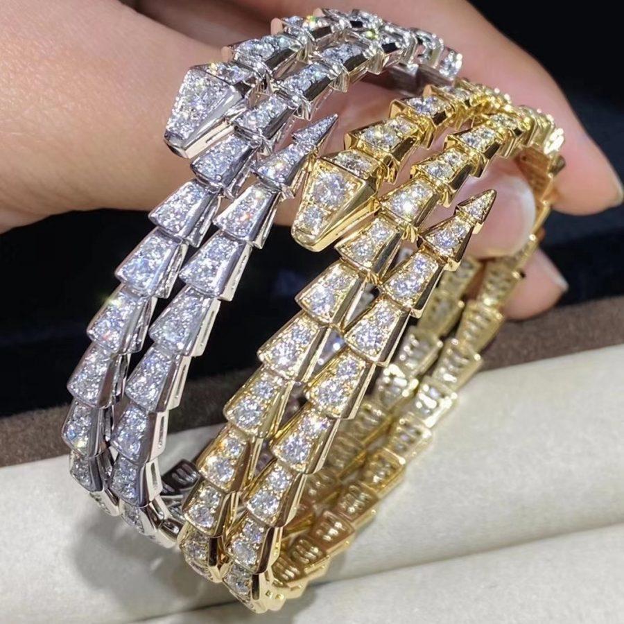[Kincade Jewelrys] BRACELET SERPENTI OR DIAMANT DOUBLE RANGÉE