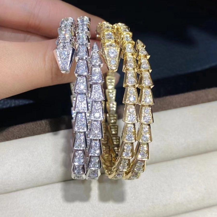 [Kincade Jewelrys] BRACELET SERPENTI OR DIAMANT DOUBLE RANGÉE
