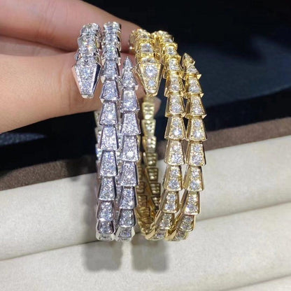 [Kincade Jewelrys] BRACELET SERPENTI OR DIAMANT DOUBLE RANGÉE