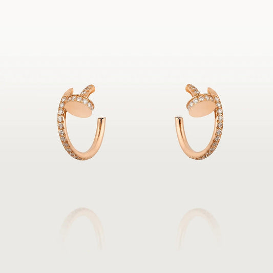 [Kincade Jewelrys]Boucles d'oreilles JUSTE 12,75 mm en or rose et diamants