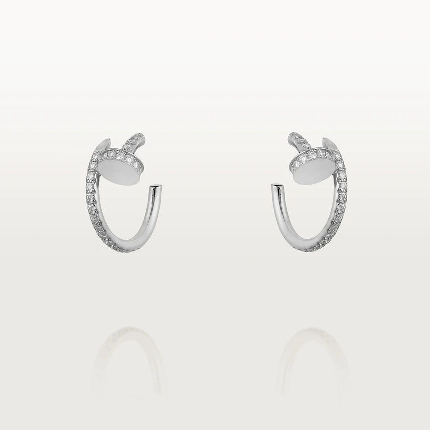 [Kincade Jewelrys]Boucles d'oreilles JUSTE 12,75 mm en argent et diamant