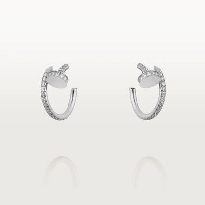 [Kincade Jewelrys]Boucles d'oreilles JUSTE 12,75 mm en argent et diamant