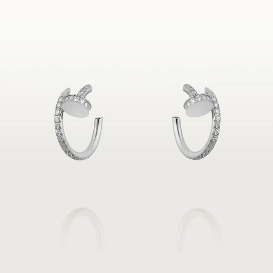 [Kincade Jewelrys]Boucles d'oreilles JUSTE 12,75 mm en argent et diamant