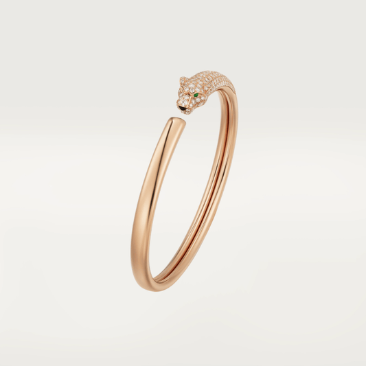[Kincade Jewelrys] Bracelet ouvert Panthère en or rose et diamants