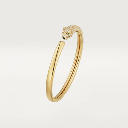 [Kincade Jewelrys] Bracelet ouvert Panthère en or et diamants