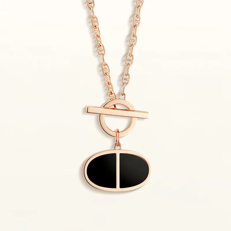 [Kincade Jewelrys] COLLIER CHAÎNE VERSO EN CÉRAMIQUE NOIRE
