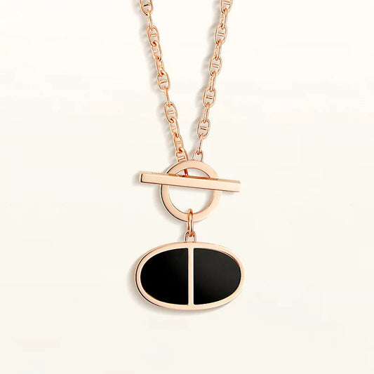 [Kincade Jewelrys] COLLIER CHAÎNE VERSO EN CÉRAMIQUE NOIRE
