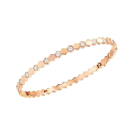 [Bijoux Kincade]Bracelet en or rose et diamants BEE LOVE 