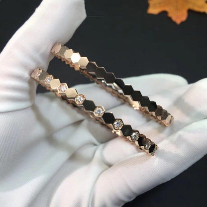 [Kincade Jewelrys]BEE LOVE PINK GOLD DIAMOND BRACELET