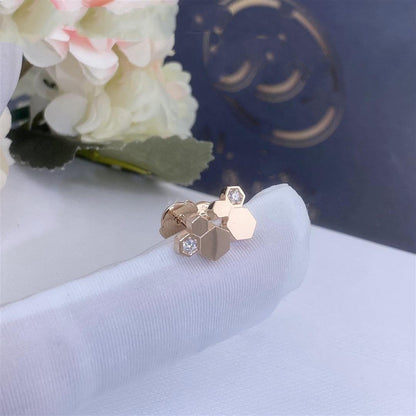 [Kincade Jewelrys]Boucles d'oreilles en or rose et diamants BEE LOVE