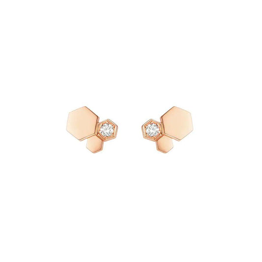[Kincade Jewelrys]Boucles d'oreilles en or rose et diamants BEE LOVE