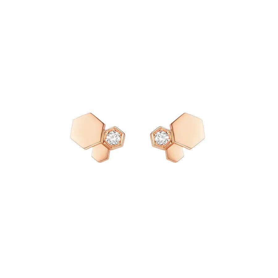 [Kincade Jewelrys]Boucles d'oreilles en or rose et diamants BEE LOVE