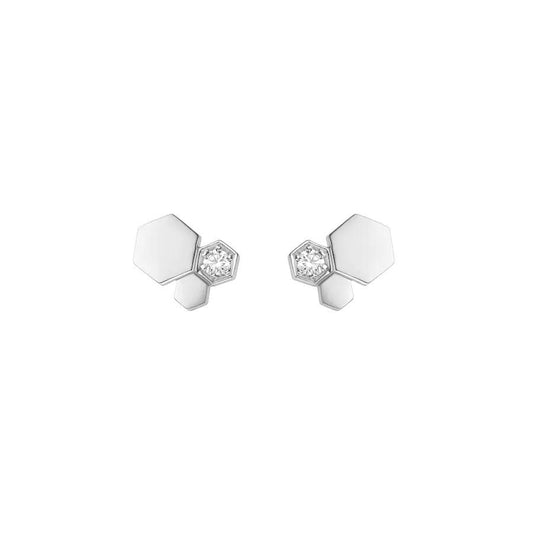 [Kincade Jewelrys]Boucles d'oreilles en argent et diamants BEE LOVE