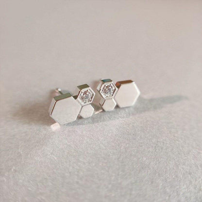 [Kincade Jewelrys]BEE LOVE SILVER DIAMOND EARRINGS
