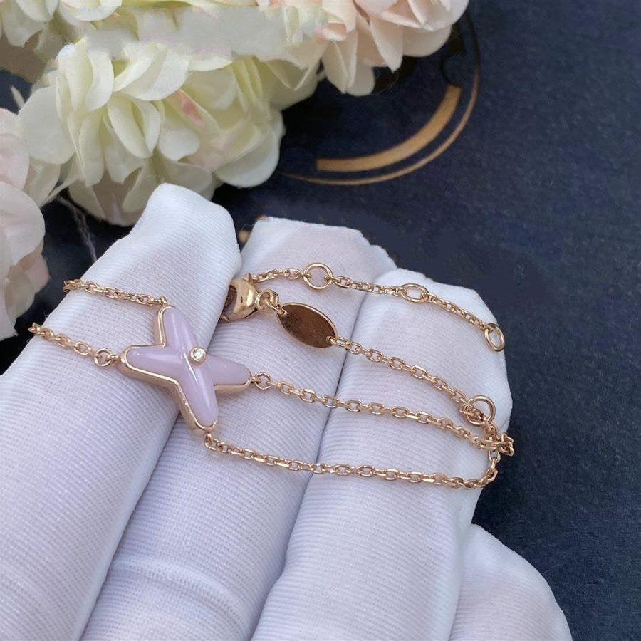 [Kincade Jewelrys] Bracelet Jeux Nacre Rose Or Rose 1 Diamant
