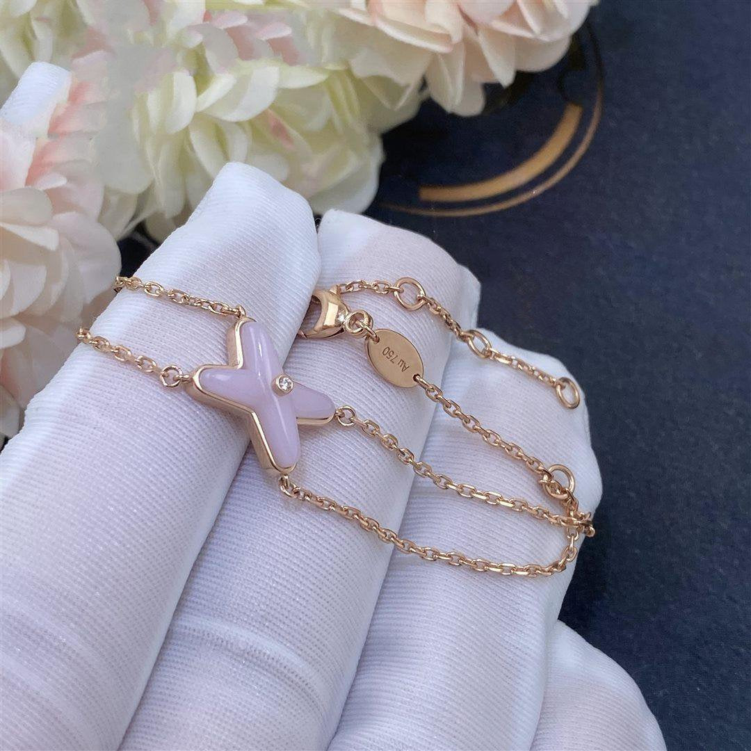 [Kincade Jewelrys] Bracelet Jeux Nacre Rose Or Rose 1 Diamant