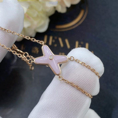 [Kincade Jewelrys] Bracelet Jeux Nacre Rose Or Rose 1 Diamant