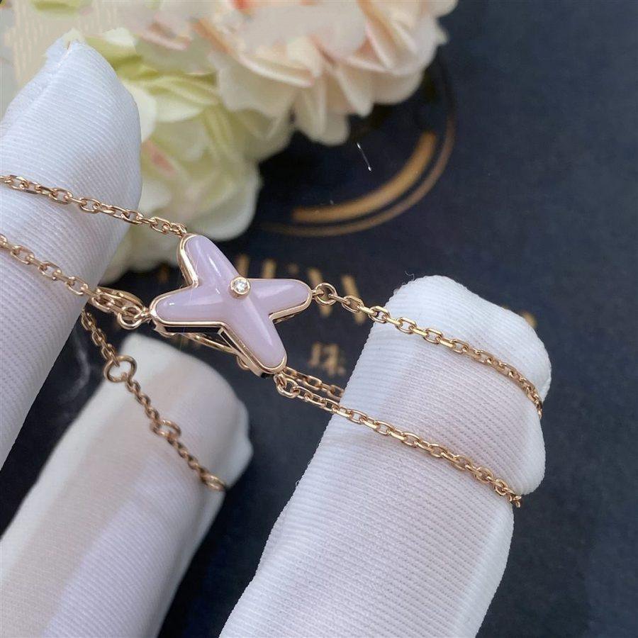 [Kincade Jewelrys] Bracelet Jeux Nacre Rose Or Rose 1 Diamant