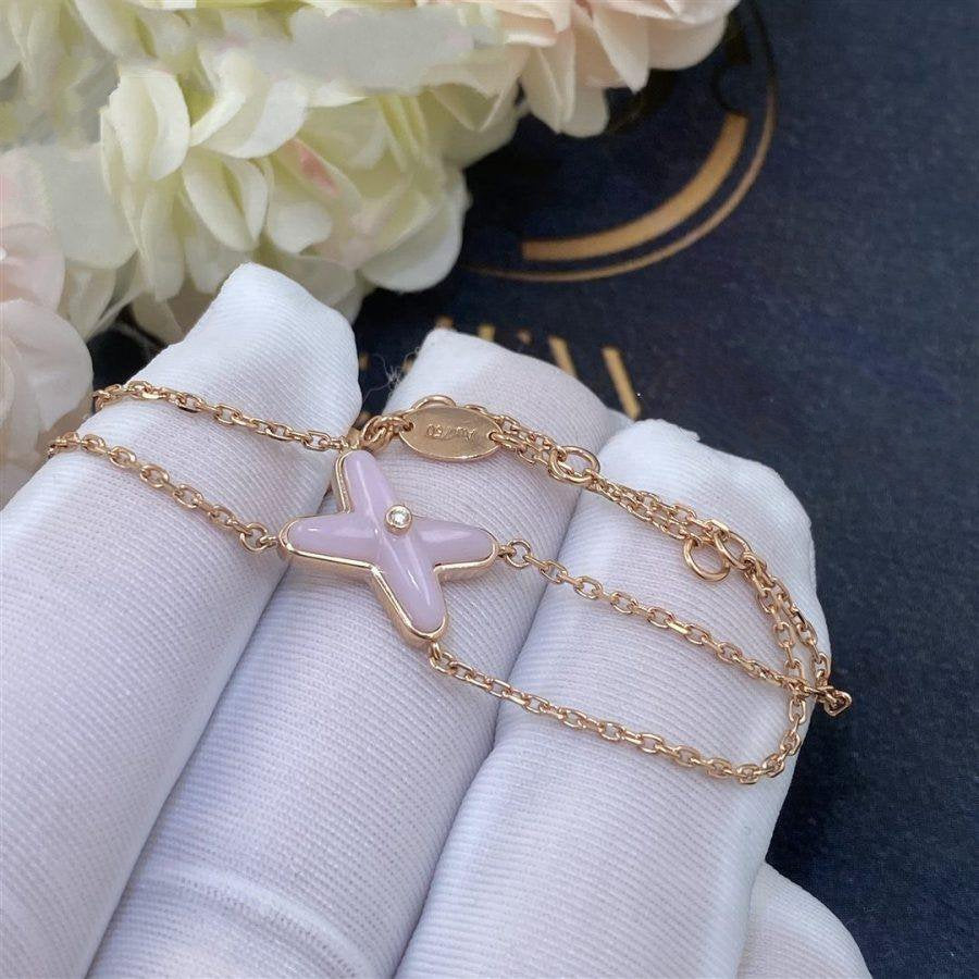 [Kincade Jewelrys] Bracelet Jeux Nacre Rose Or Rose 1 Diamant