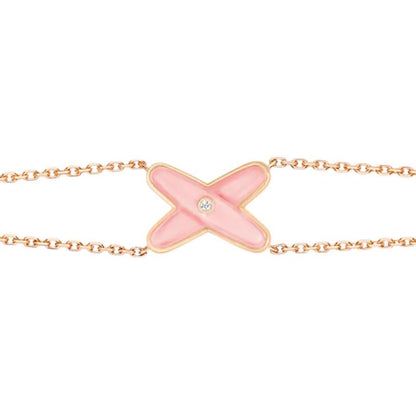 [Kincade Jewelrys] Bracelet Jeux Nacre Rose Or Rose 1 Diamant