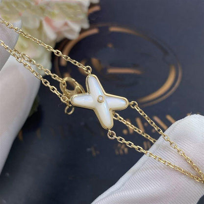 [Kincade Jewelrys]JEUX BRACELET WHITE MOP GOLD 1 DIAMOND