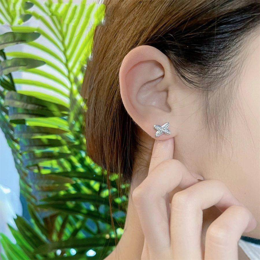 [Kincade Jewelrys]JEUX DE SILVER DIAMOND EARRINGS